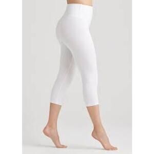 YUMMIE Talie Crop Capri Shaping Legging in White Butt Lift Size Small S